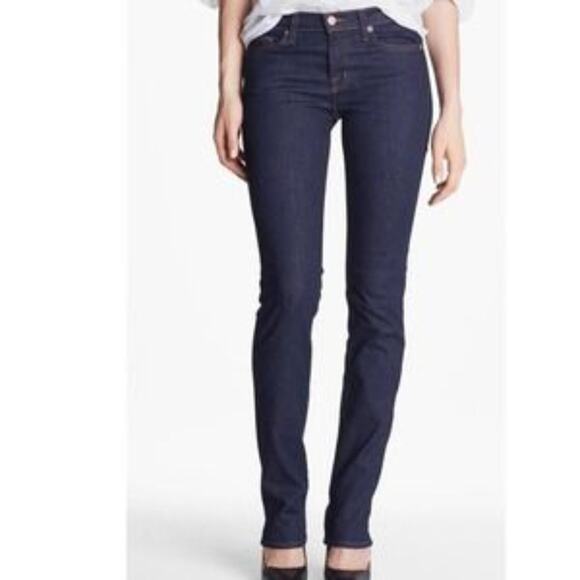 J BRAND Mid-Rise Dark Wash Cigarette Jeans Style 814 Size 25 - Picture 3 of 7